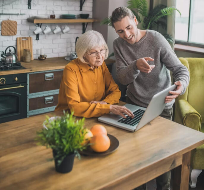 Satisfied seniors with reliable home WiFi after support Attleboro MA